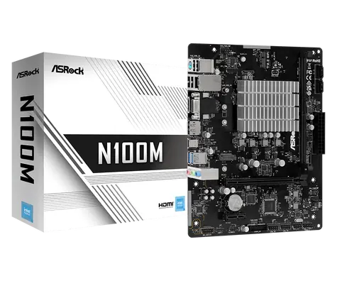 ASRock N100M / Intel N100 / 1xDDR4 / VGA / SATA III / micro-ATX