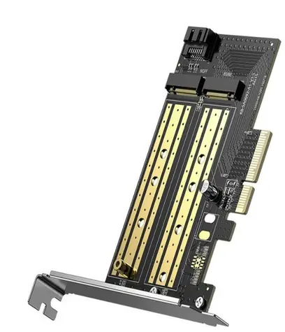 Ugreen 70504 adaptér / PCIe 3.0 x4 / 2x M.2 M-Key