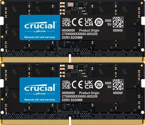 Crucial 32GB (2x16GB) DDR5 5600MHz / CL46 / SO-DIMM / 1.1V 
