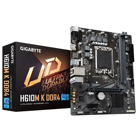 GIGABYTE H610M K / H610M / LGA 1700 / 2x DDR4 / 2x SATA III / 6x USB / 1x PCIE x16 / 1x GLAN / 1x M.2 / mATX