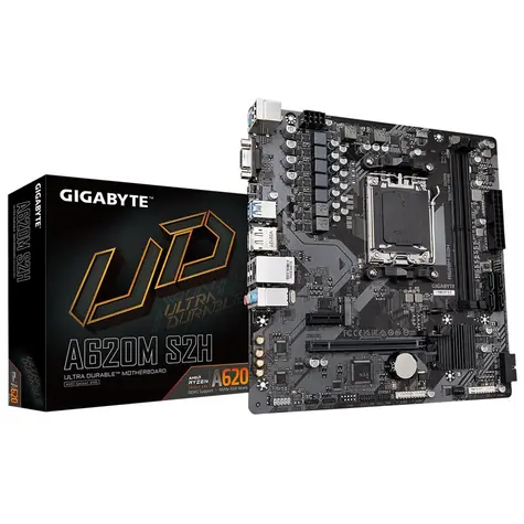 GIGABYTE A620M S2H / A620M / AM5 / 2x DDR5 / 4x SATA III / 6x USB / 1x PCIE x16 / 1x GLAN / 1x M.2 / mATX
