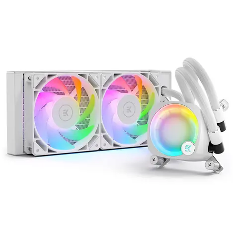 EKWB EK-Nucleus AIO CR240 Lux D-RGB vodní chlazení bílá / 550-2300 RPM / 36 dB(A) / 281 x 124 x 27mm