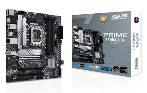 ASUS PRIME B660M-A D4-CSM / B660 / LGA 1700 / 4x DDR4 / 3x PCIEx16 / 1x GLAN / mATX
