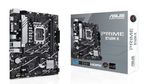 ASUS PRIME B760M-K / B760 / LGA 1700 / 2x DDR5 / 1x PCIEx16 / 1x 2.5GLAN / mATX
