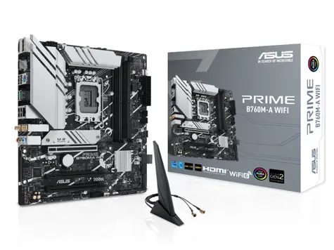 ASUS PRIME B760M-A WIFI / B760 / LGA 1700 / 4x DDR5 / 3x PCIEx16 / 1x 2.5GLAN / WIFI / mATX