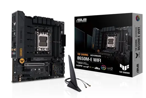 ASUS TUF GAMING B650M-E WIFI / A650 / AM5 / 4x DDR5 / 1x PCIEx16 / 1x 2.5GLAN / WIFI / mATX