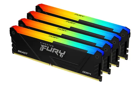 Kingston FURY Beast RGB 128GB (4x32GB) DDR4 3600MHz / CL18 / DIMM / XMP
