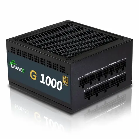 EVOLVEO G1000 PCIe 5.0 / 1000W / ATX 3.0 / 80+ GOLD / modulární kabeláž / aktivní PFC / 140 mm