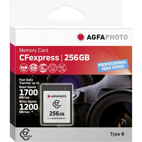 AgfaPhoto CFexpress 256 GB / R:1700 MB/s / W:1200 MB/s 