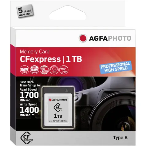 AgfaPhoto CFexpress 1TB / R:1700 MB/s / W:1400 MB/s 