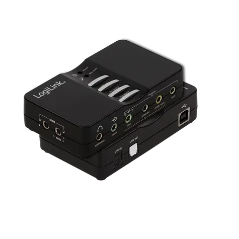 LogiLink UA0099 černá / Externí zvuková karta / 8 kanálů / USB / S/PDIF / 3.5mm jack