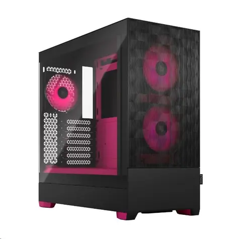 Fractal Design Pop Air RGB Magenta Core TG Clear černá / ATX / 3x 120mm RGB / 2x USB 3.0 / průhledná bočnice / bez zdroj