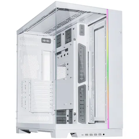 Lian Li O11 Dynamic EVO XL Big-Tower bílá / E-ATX / 4x USB 3.0 + 1x USB 3.1 C / Bez zdroje / průhledná bočnice
