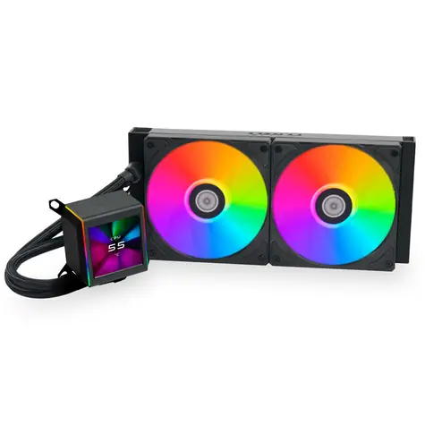 Lian Li GALAHAD II LCD 280 AIO černá  / 2x 140 mm / ARGB podsvícení / 1550 RPM / 26.7 dB / Intel + AMD