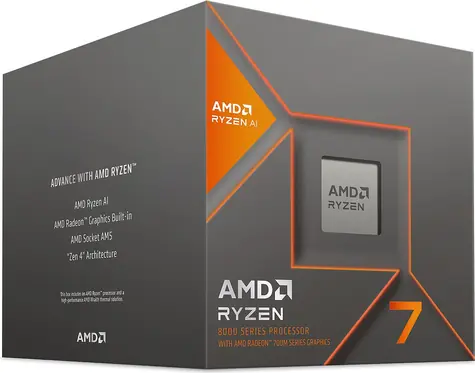 AMD RYZEN 7 8700G @ 4.2GHz / Turbo 5.1GHz / 8C16T / L2 8MB L3 16MB / AM5 / Zen 4 / 65W