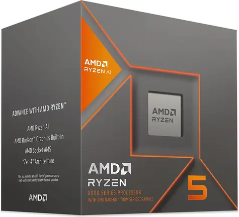 AMD RYZEN 5 8600G @ 4.3GHz / Turbo 5.0GHz / 6C12T / L2 6MB L3 16MB / AM5 / Zen 4 / 65W