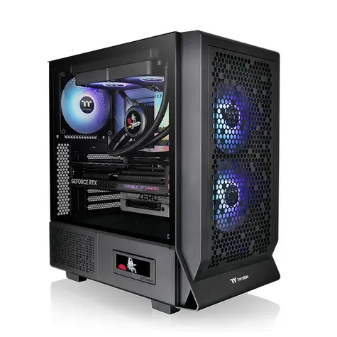 Thermaltake Ceres 330 TG ARGB černá / E-ATX / 1x USB-C 3.2 / 2x USB-A 3.0 / bez zdroje / průhledná bočnice