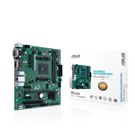 ASUS PRO A520M-C II/CSM / A520 / AM4 / 2x DDR4 / PCIEx16 / 1x GLAN / mATX