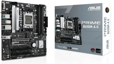 ASUS PRIME B650M-A II CSM / B650 / AM5 / 4x DDR5 / PCIEx16 / 1x 2.5GLAN / mATX 