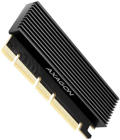 AXAGON PCEM2-XS, PCIe x16 - M.2 NVMe M-key slot adaptér, kryt s chladičem pro pasivní chlazení 