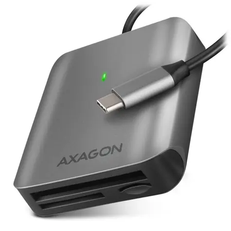 AXAGON CRE-S3C, USB-C 3.2 Gen 1 - SUPERSPEED čtečka karet, 3-slot & lun SD/microSD/CF, podpora UHS-II / doprodej