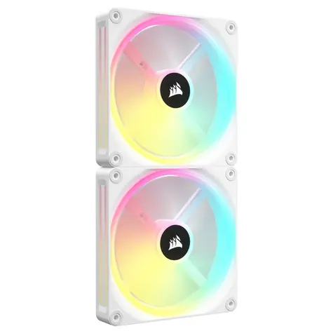 Corsair iCUE LINK QX140 RGB Series 140mm bílá 2 ks / Dynamic Fluid Bearing / 400-2000 RPM / 82.5 CFM / 4-pin
