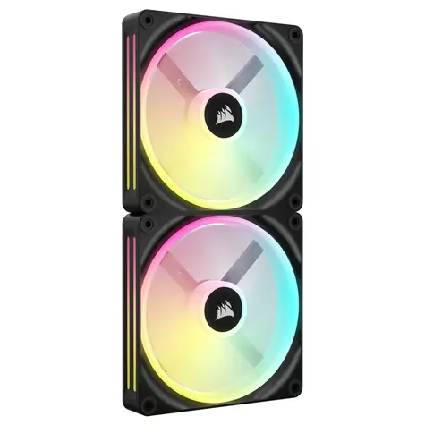 Corsair iCUE LINK QX140 RGB Series 140mm černá 2 ks / Dynamic Fluid Bearing / 400-2000 RPM / 82.5 CFM / 4-pin