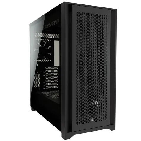 Corsair 5000D Airflow černá / E-ATX / 2x USB 3.2 / USB-C / 2x 120mm / bez zdroje / průhledná bočnice