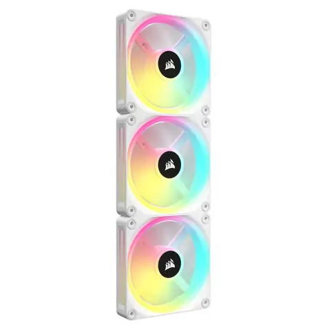 Corsair iCUE LINK QX120 RGB 120mm bílá 3 ks / Hub / Magnetic Dome Bearing / 400-2400RPM / 63.1CFM 