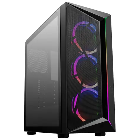 Cooler Master CPM510 ARGB černá / ATX / 1x USB-A 2.0 & 1x USB-A 3.1 / 3x 120mm / bez zdroje / průhledná bočnice