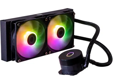 Cooler Master MasterLiquid ML240L CORE ARGB černá / 2x120mm / 27 dBA @ 1750 RPM / 4 pin + 3 pin 