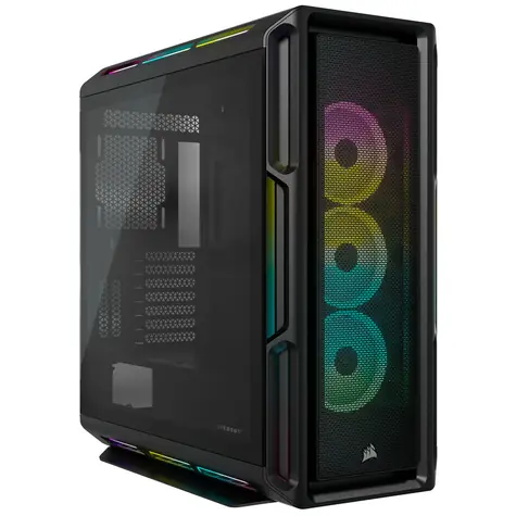 Corsair iCUE 5000T RGB černá / E-ATX / 4x USB 3.2 / USB-C / 3x 120mm / bez zdroje / průhledná bočnice