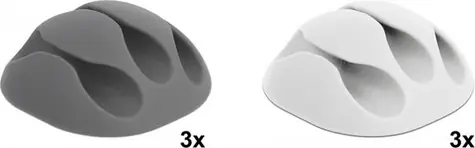 DeLock Držák kabelu se 3 sloty šedá 6ks