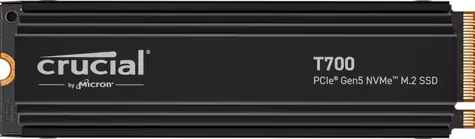 Crucial T700 Heatsink 1TB / M.2 SSD 2280 / PCIe 5.0 / 3D NAND TLC / R:11700MBs / W:9500MBs / 5y