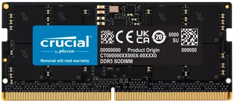 Crucial 24GB (1x24GB) DDR5 5600MHz / DDR5 / SO-DIMM / CL46 / 1.1V