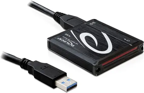 DeLock Čtečka paměťových karet USB 3.2 A - CF & SD & microSD & MS & xD černá