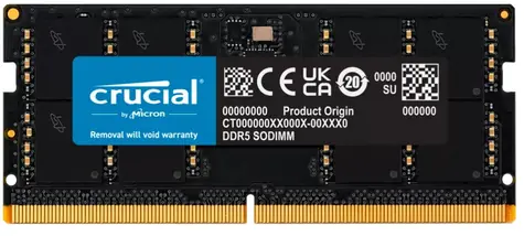 Crucial 32GB (1x32GB) DDR5 5600MHz / DDR5 / SO-DIMM / CL46 / 1.1V