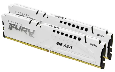 Kingston Fury Beast White 64GB (2x 32GB) DDR5 6000MHz / CL30 / DIMM / On-Die ECC / EXPO / 1.35V