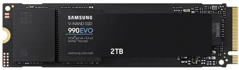 SAMSUNG 990 EVO 2TB / SSD / M.2 NVMe PCI-E 4.0 / TLC / R:5000 MBps / W:4200 MBps / IOPS: 700K&800K / MTBF 1.5mh / 5y