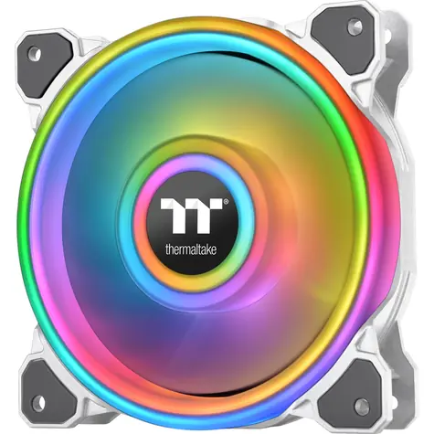 THERMALTAKE Riing Quad 12 RGB Radiator bílá / Ventilátor / 120 mm / Hydraulic Bearing / 1500 RPM @ 25 dB / 40.9 CFM 
