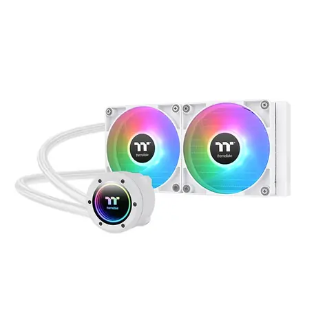 THERMALTAKE TH240 V2 ARGB bílá / AIO vodní chladič CPU / 2x 120 mm / 2000 RPM @ 25.8 dB / 57.05 CFM