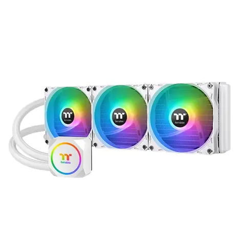 THERMALTAKE TH360 ARGB bílá / AIO vodní chladič CPU / 3x 120 mm / 1500 RPM @ 28.2 dB / 59.28 CFM
