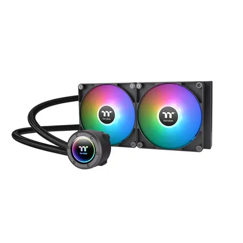THERMALTAKE TH280 V2 ARGB černá / AIO vodní chladič CPU / 2x 140 mm / 1800 RPM @ 34.7 dB / 84.32 CFM