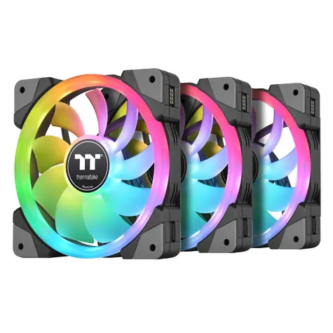 THERMALTAKE SWAFAN EX12 RGB šedá 3ks / Ventilátor / 120 mm / Hydraulic Bearing / 2000 RPM @ 32.5 dB / 57.11 CFM