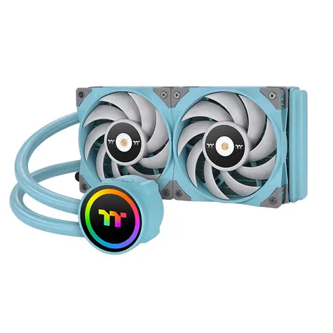 THERMALTAKE Toughliquid 240 ARGB modrá / AIO vodní chladič CPU / 2x 120 mm / 2000 RPM @ 22.3 dB / 58.35 CFM