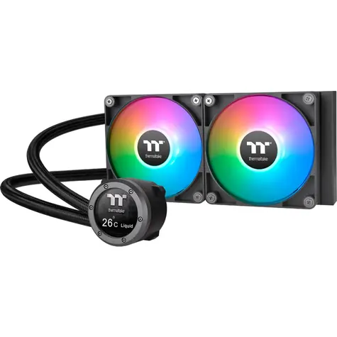 THERMALTAKE TH240 V2 Ultra ARGB černá / AIO vodní chladič CPU / 2x 120 mm / 2000 RPM @ 25.8 dB / 57.05 CFM