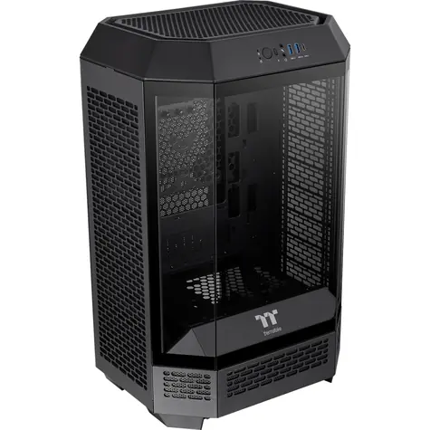 THERMALTAKE The Tower 300 černá / micro ATX / 1x USB-C 3.2 / 2x USB-A 3.0 / bez zdroje / průhledná bočnice 