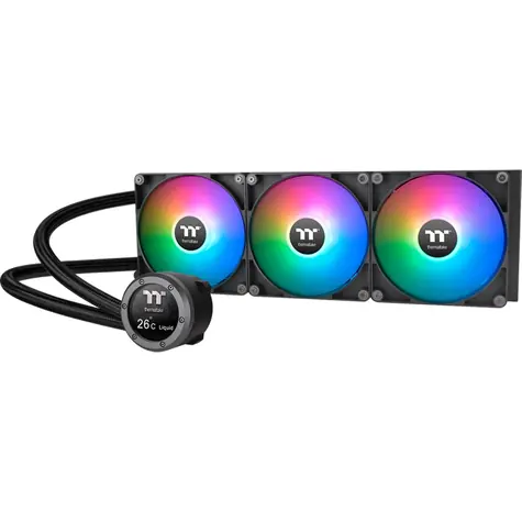 THERMALTAKE TH420 V2 Ultra ARGB černá / AIO vodní chladič CPU / 3x 140 mm / 3300 RPM @ 34.7 dB / 84.32 CFM