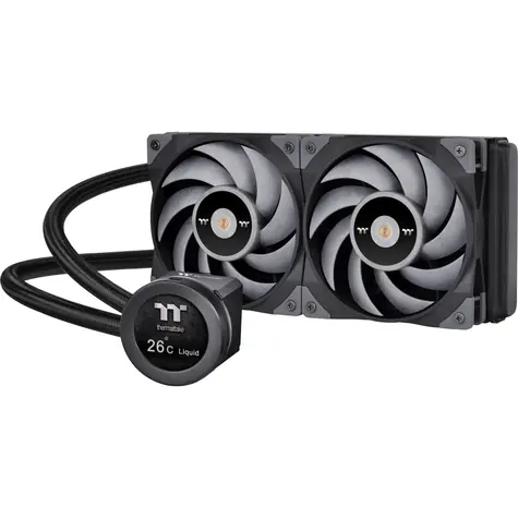 THERMALTAKE Toughliquid Ultra 240 B šedá / AIO vodní chladič CPU / 2x 120 mm / 2500 RPM @ 28.1 dB / 72.69 CFM