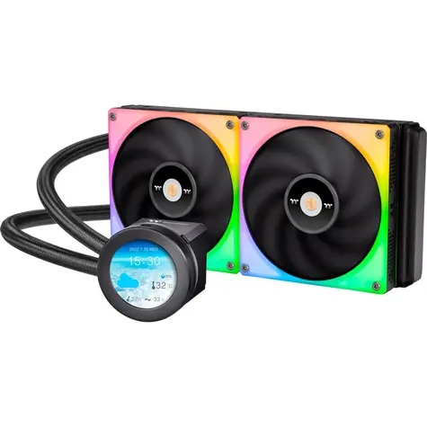 THERMALTAKE Toughliquid Ultra 280 RGB černá / AIO vodní chladič CPU / 2x 140 mm / 2000 RPM @ 30.7 dB / 107 CFM